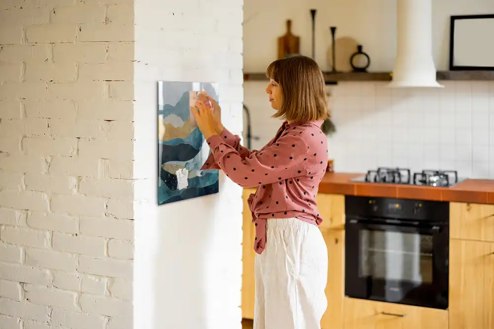Tableau magnétique avec feutre et décor de statue en marbre représentant une baleine
