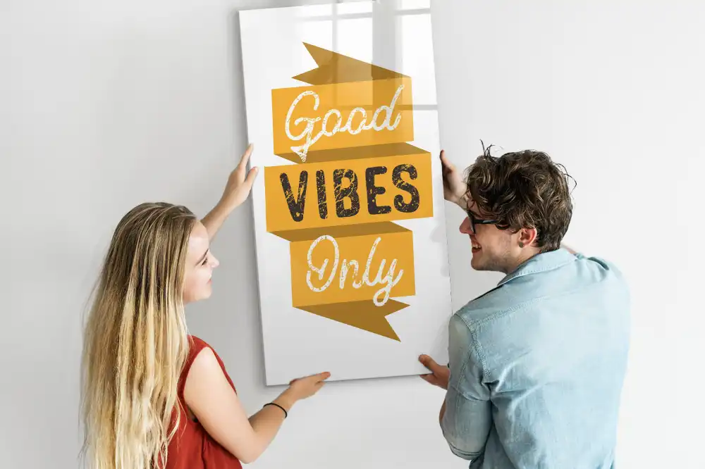 Tableau magnétique avec citation inspirante
