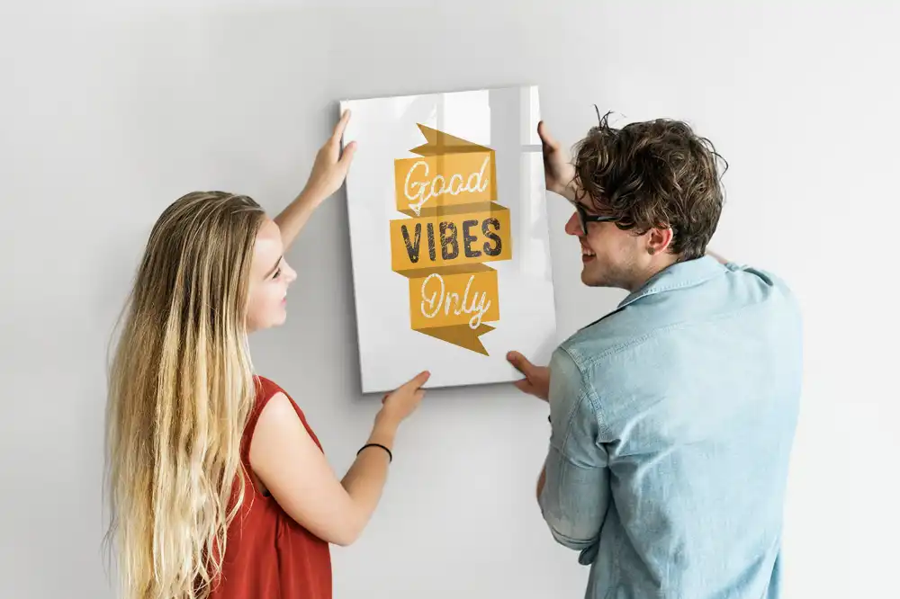 Tableau magnétique avec citation inspirante