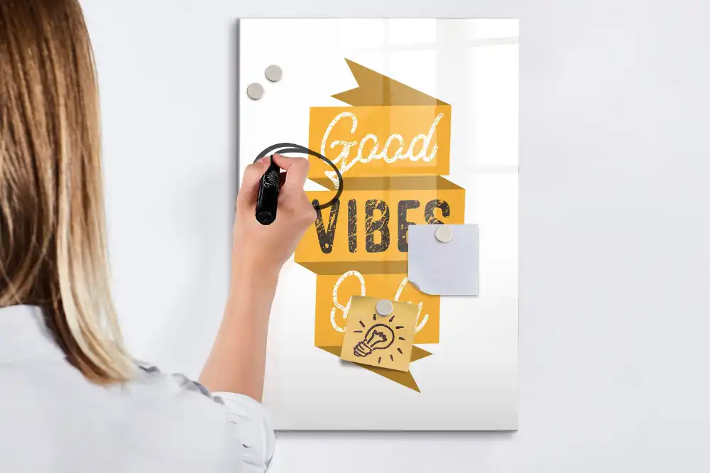 Tableau magnétique avec citation inspirante