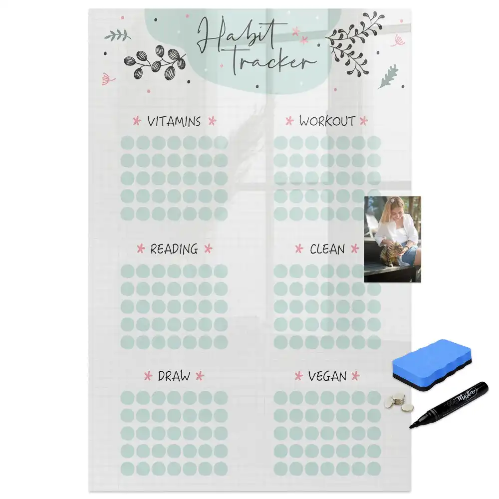 Tableau magnétique effaçable de suivi des habitudes