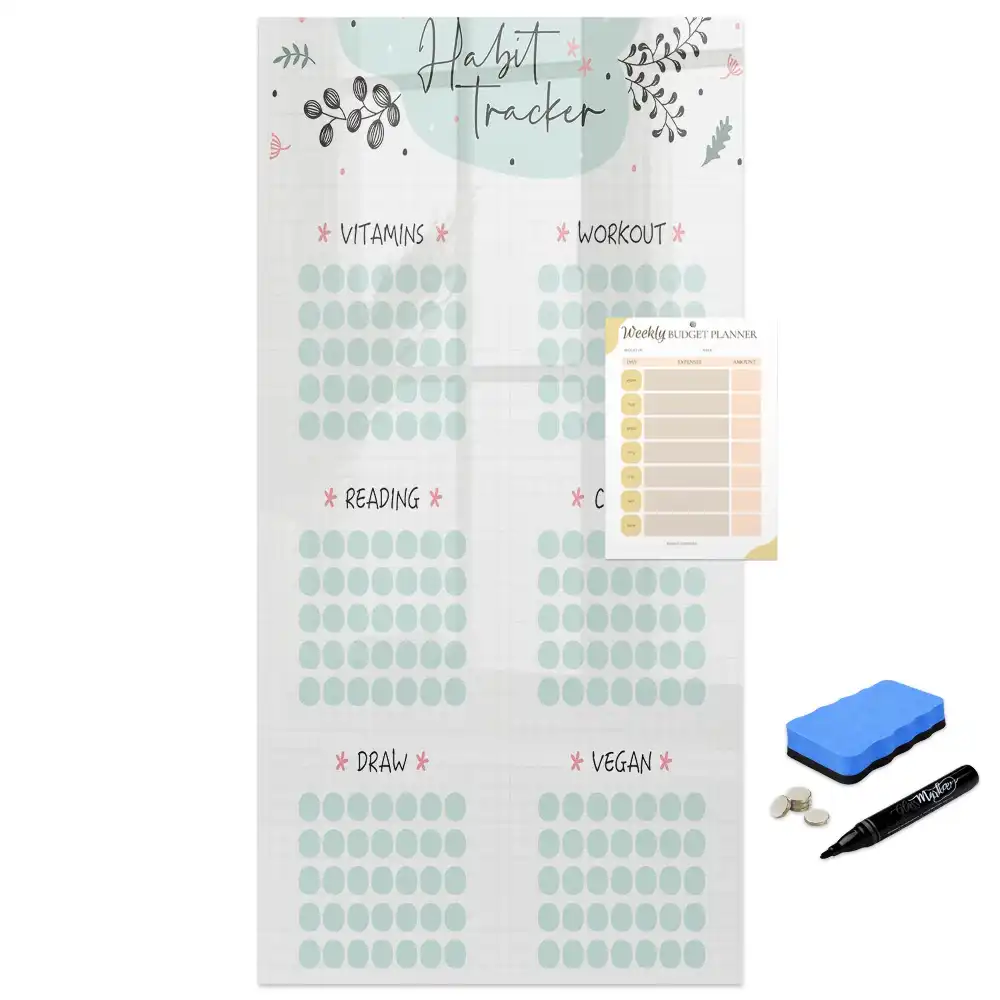 Tableau magnétique effaçable de suivi des habitudes