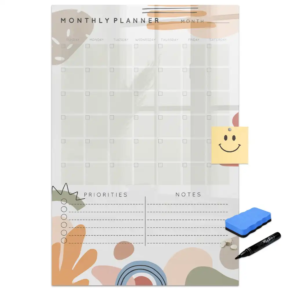 Tableau magnétique mensuel avec feutre