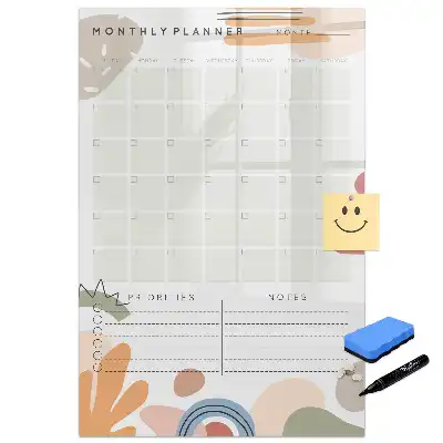 Tableau magnétique mensuel avec feutre