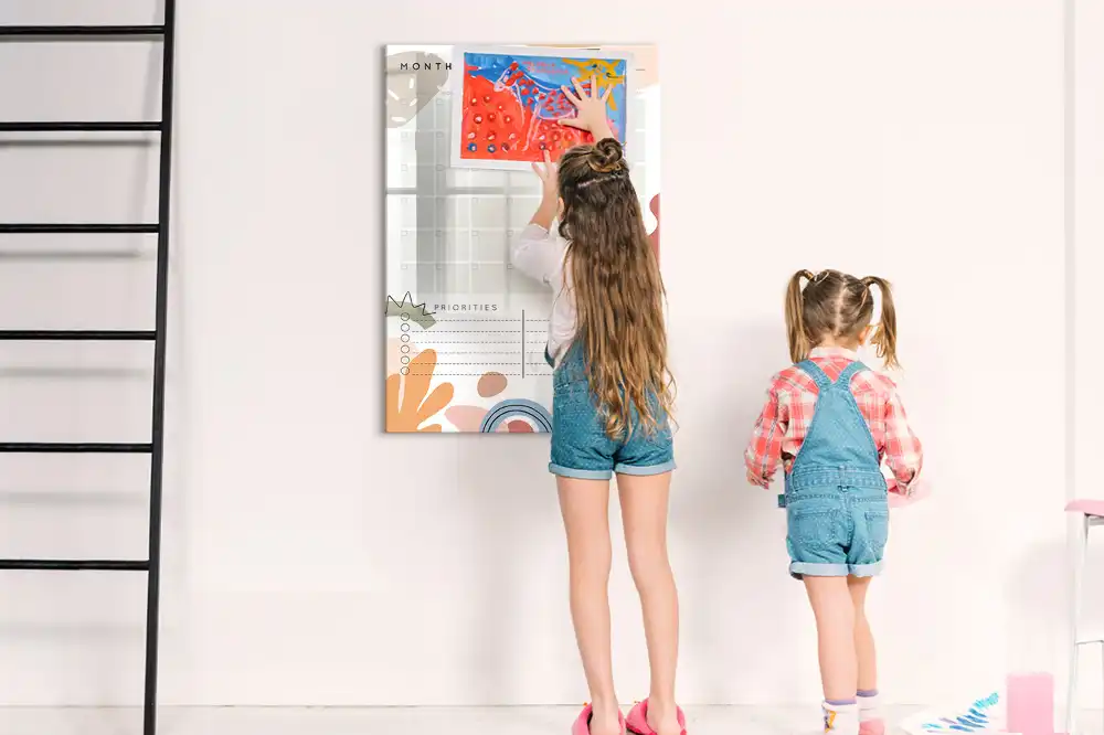 Tableau magnétique mensuel avec feutre