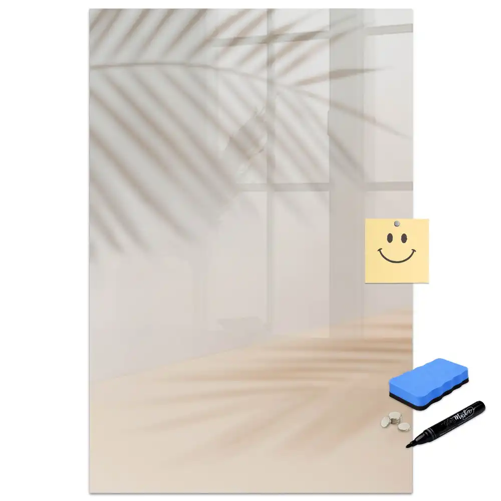 Tableau magnétique effaçable à motif d'ombre de feuille de palmier