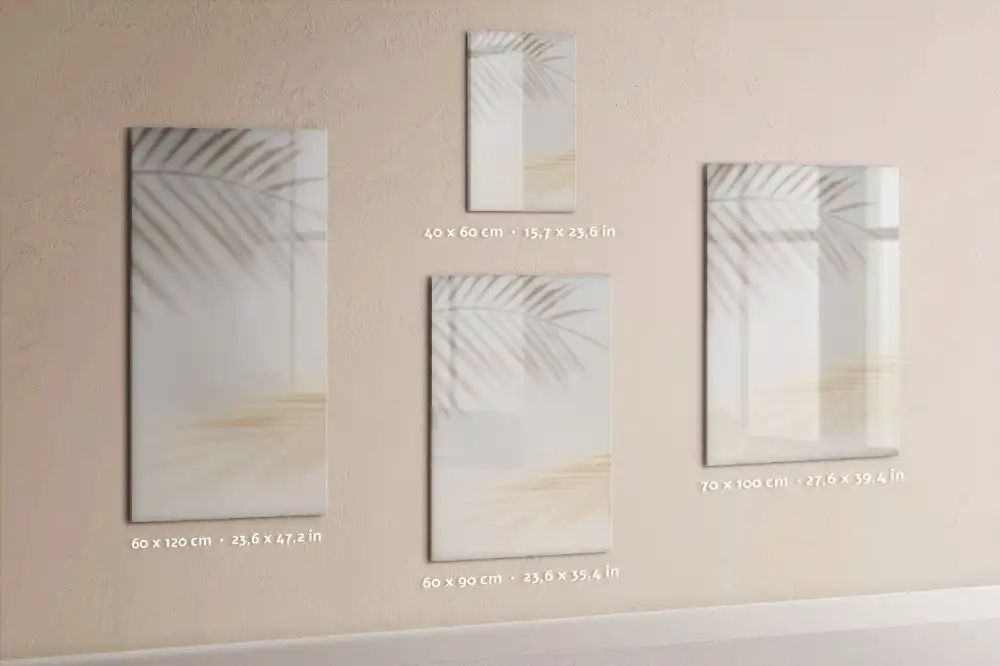 Tableau magnétique effaçable à motif d'ombre de feuille de palmier