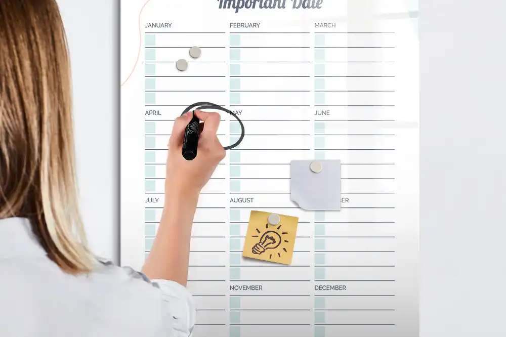 Tableau blanc magnétique effaçable à sec pour organisation d'événements