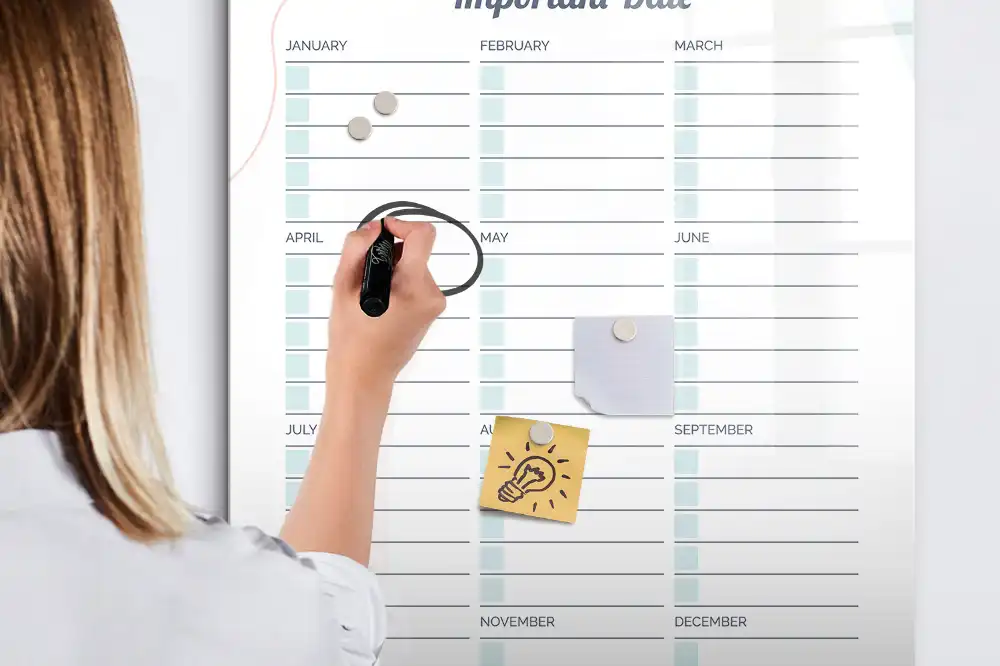 Tableau blanc magnétique effaçable à sec pour organisation d'événements