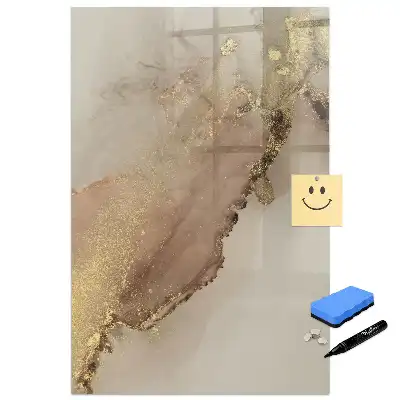 Tableau magnétique à dessin motif marbre avec paillettes