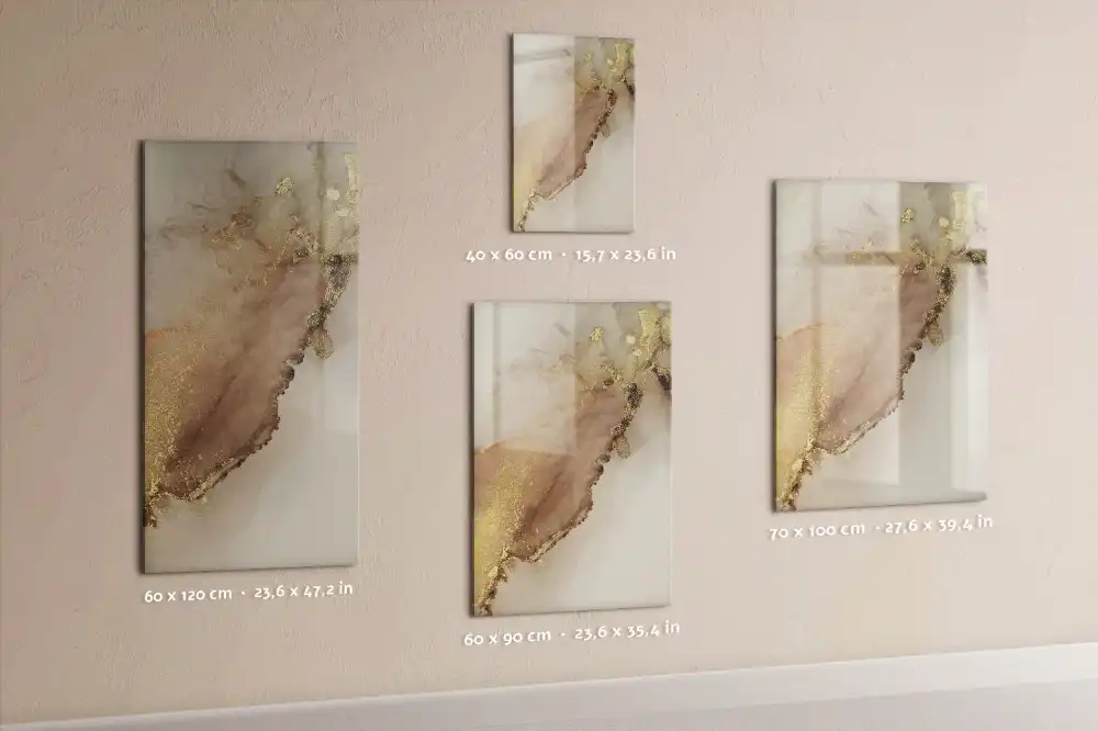 Tableau magnétique à dessin motif marbre avec paillettes
