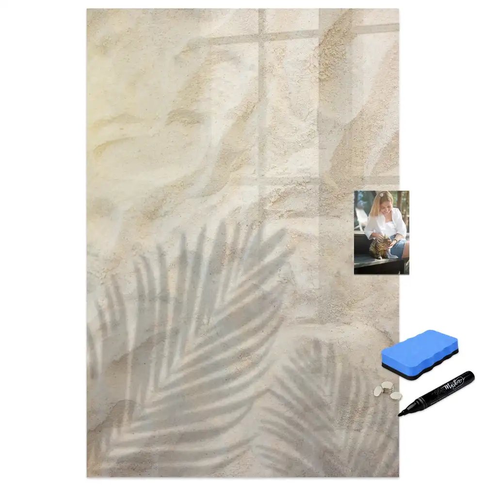 Tableau magnétique pour écriture motif sable chaud d'été