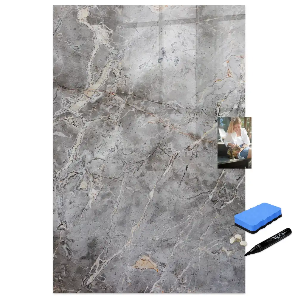 Tableau magnétique avec feutre granit foncé
