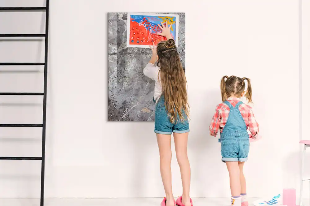 Tableau magnétique avec feutre granit foncé