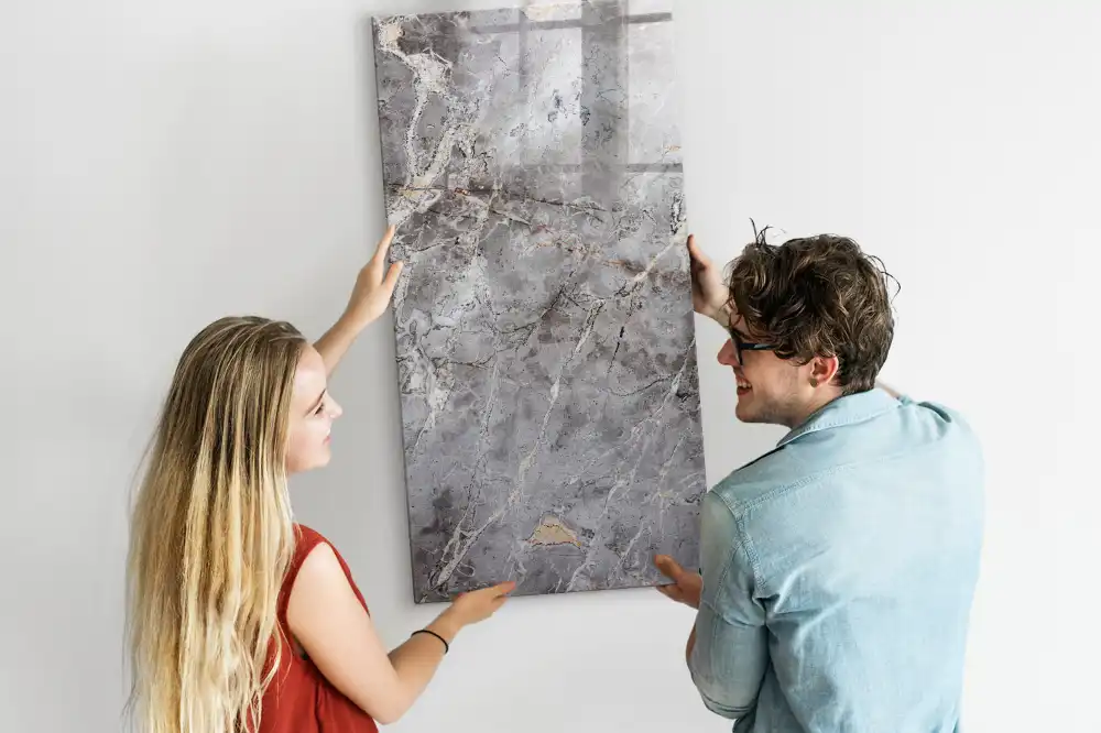Tableau magnétique avec feutre granit foncé