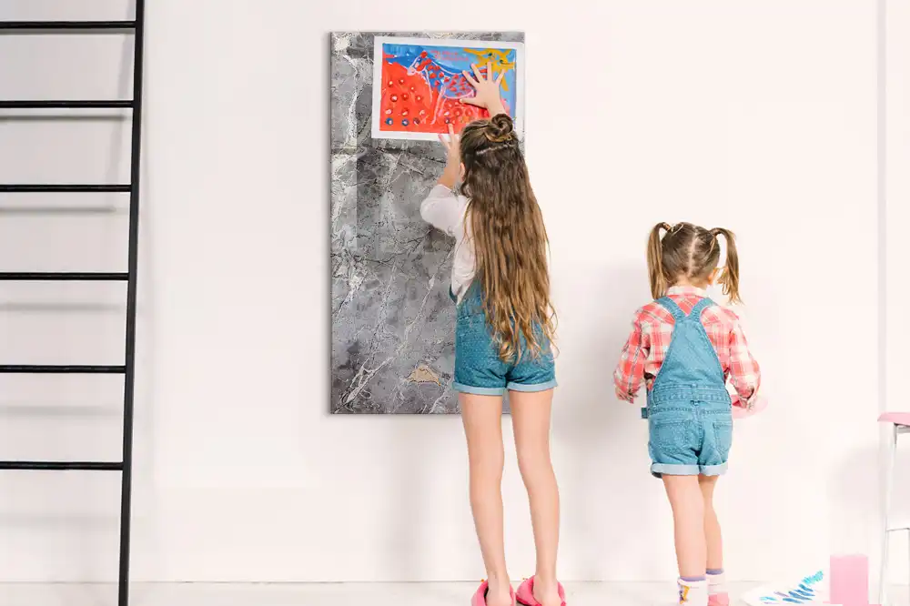 Tableau magnétique avec feutre granit foncé