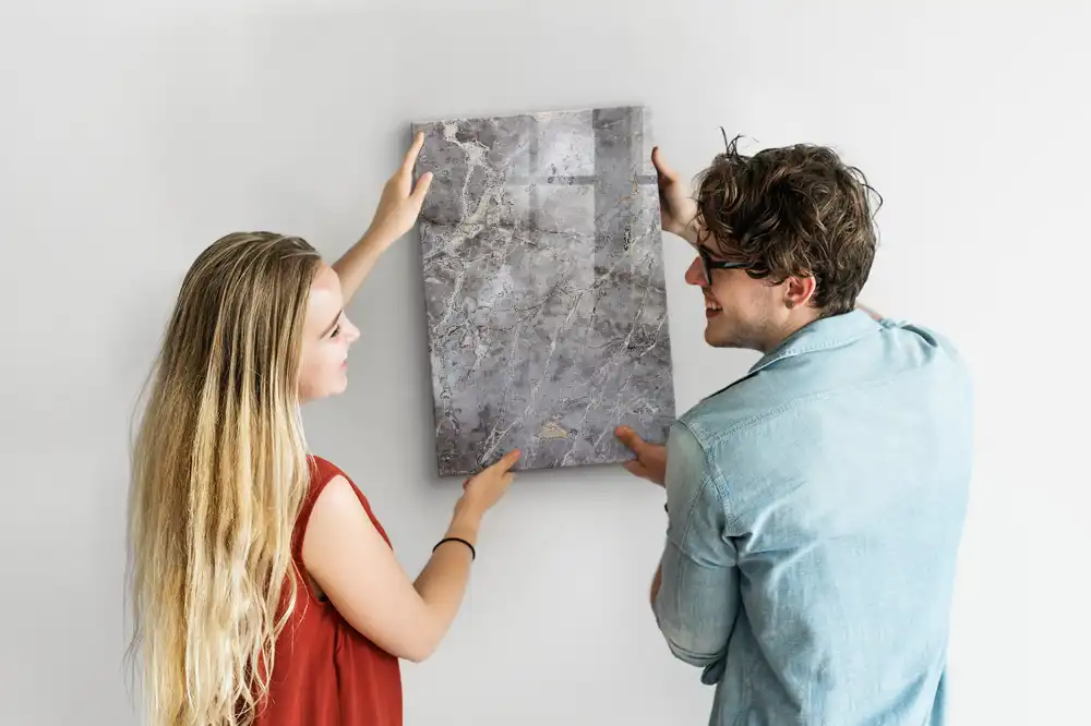 Tableau magnétique avec feutre granit foncé