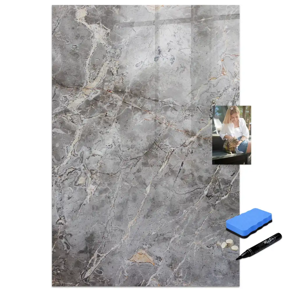 Tableau magnétique avec feutre granit foncé