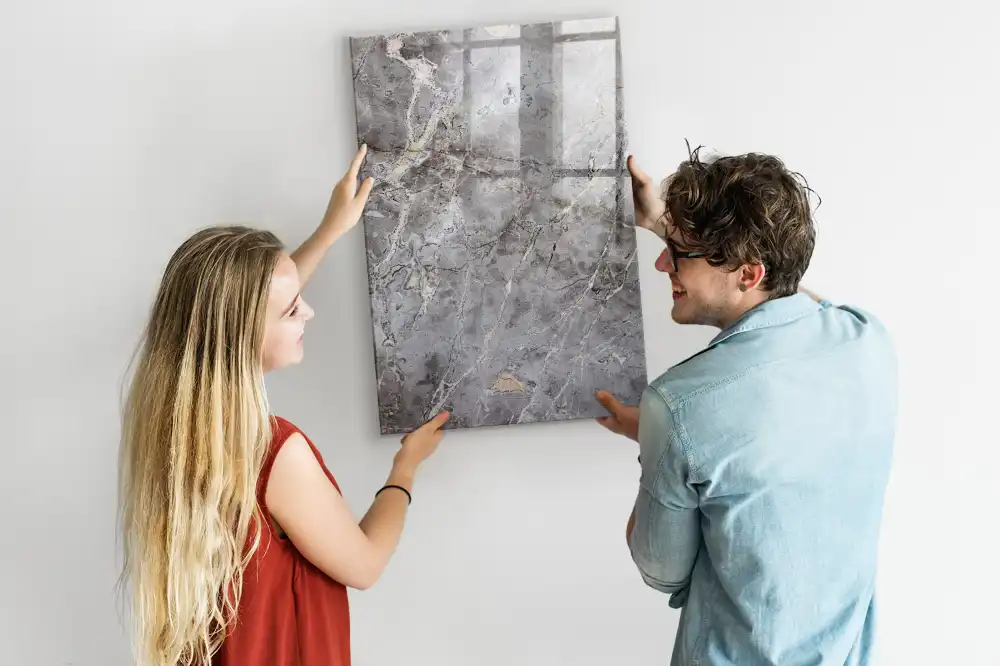 Tableau magnétique avec feutre granit foncé