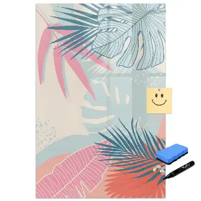 Tableau magnétique pour dessin à motifs de feuilles subtiles