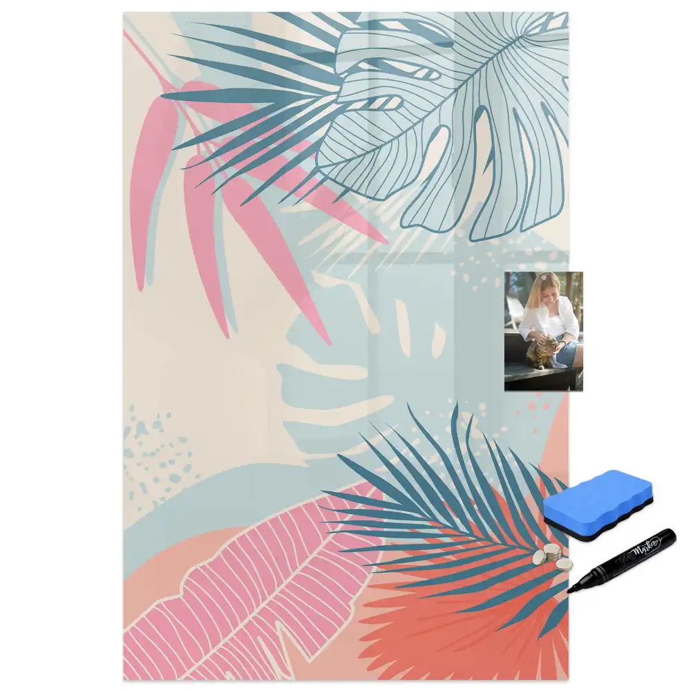 Tableau magnétique pour dessin à motifs de feuilles subtiles