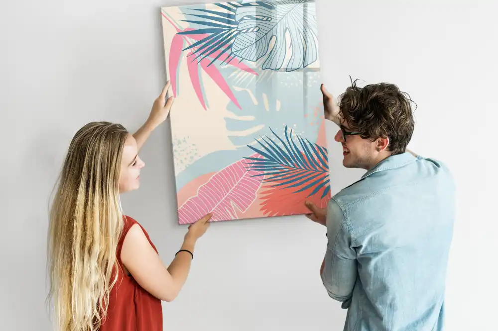 Tableau magnétique pour dessin à motifs de feuilles subtiles