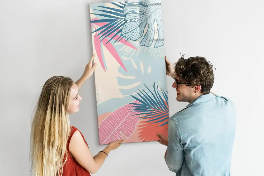 Tableau magnétique pour dessin à motifs de feuilles subtiles