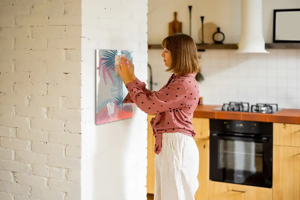 Tableau magnétique pour dessin à motifs de feuilles subtiles