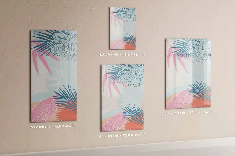 Tableau magnétique pour dessin à motifs de feuilles subtiles