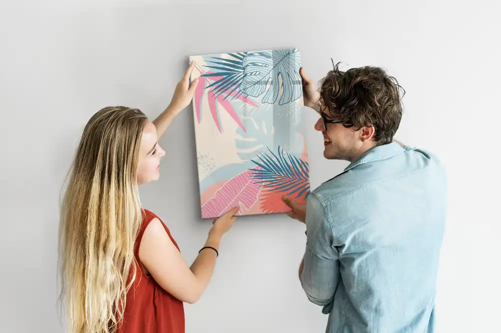Tableau magnétique pour dessin à motifs de feuilles subtiles