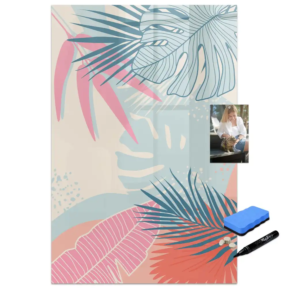 Tableau magnétique pour dessin à motifs de feuilles subtiles