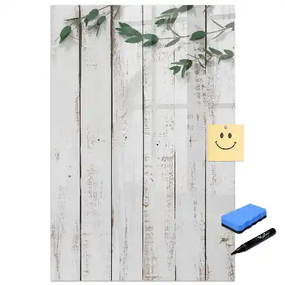 Tableau blanc magnétique effaçable à sec avec cadre en bois