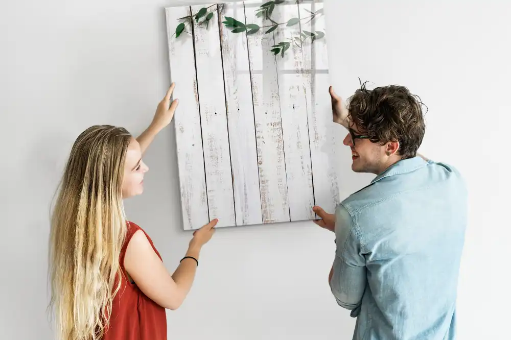 Tableau blanc magnétique effaçable à sec avec cadre en bois