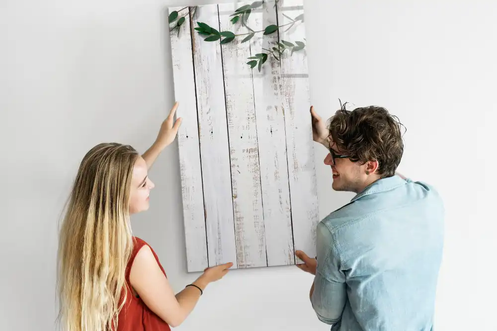 Tableau blanc magnétique effaçable à sec avec cadre en bois