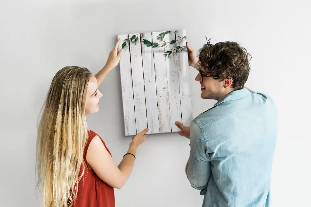 Tableau blanc magnétique effaçable à sec avec cadre en bois