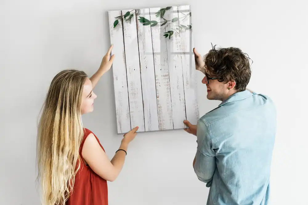 Tableau blanc magnétique effaçable à sec avec cadre en bois