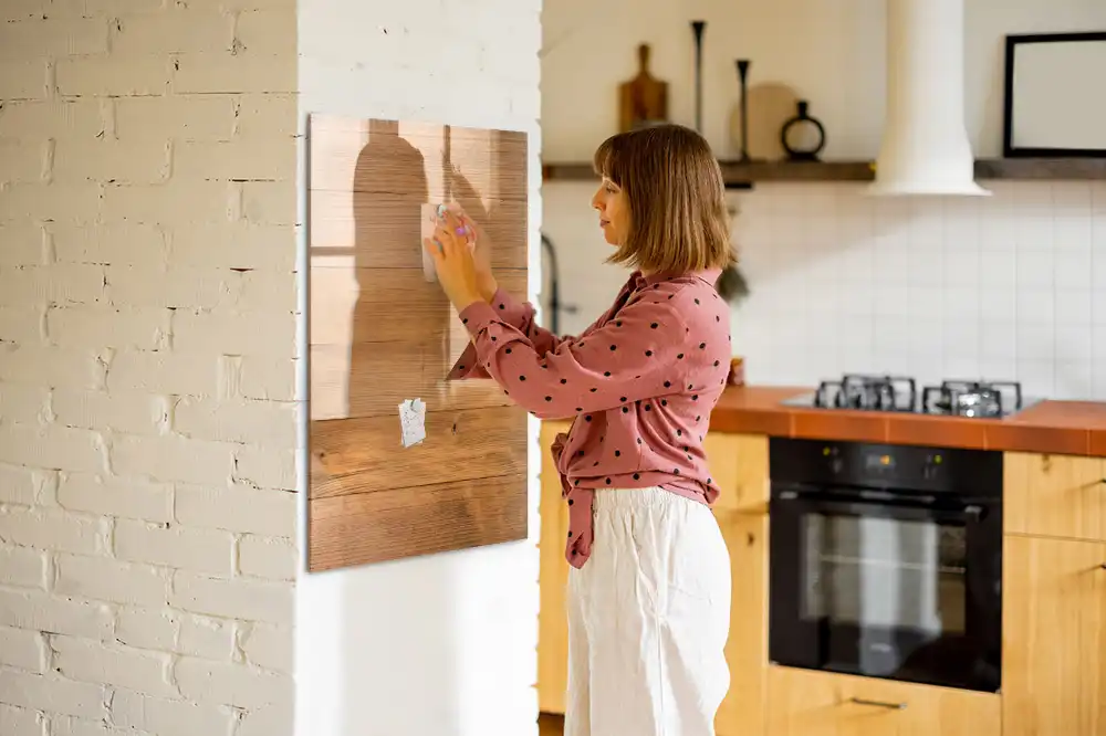 Tableau magnétique pour dessin avec cadre en bois mural