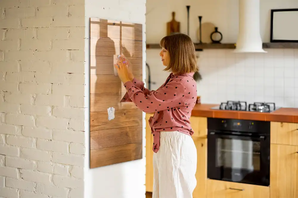 Tableau magnétique pour dessin avec cadre en bois mural