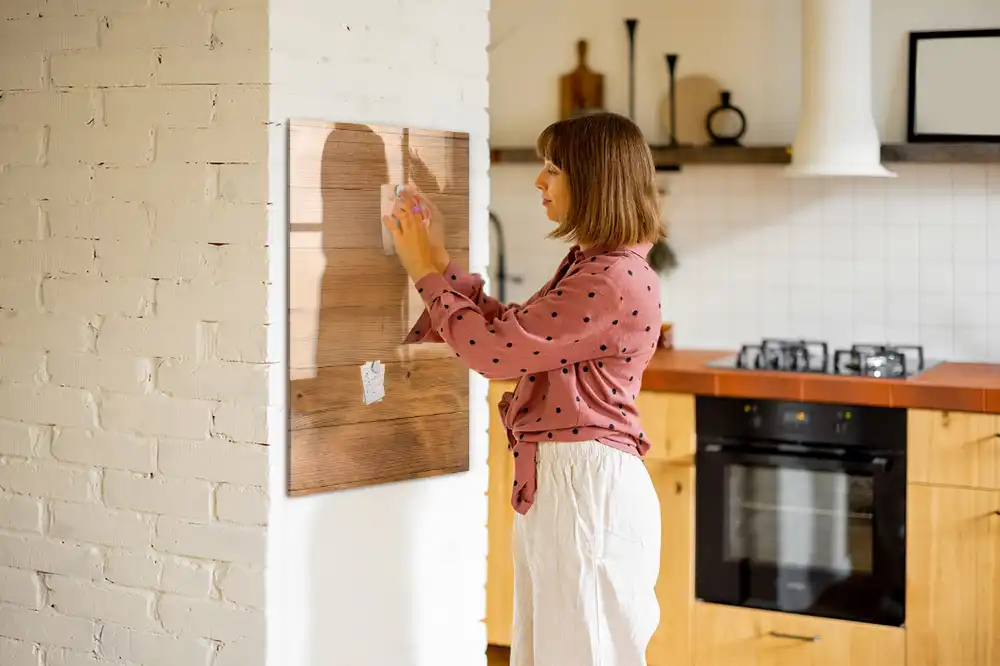 Tableau magnétique pour dessin avec cadre en bois mural