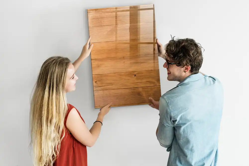 Tableau magnétique pour dessin avec cadre en bois mural