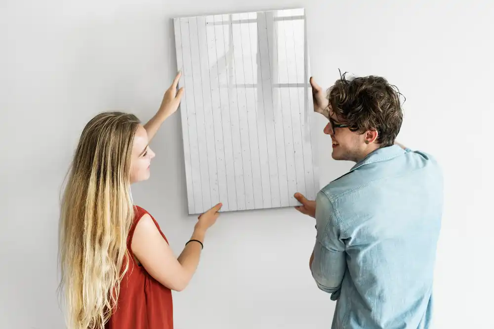 Tableau magnétique en bois brut pour écriture