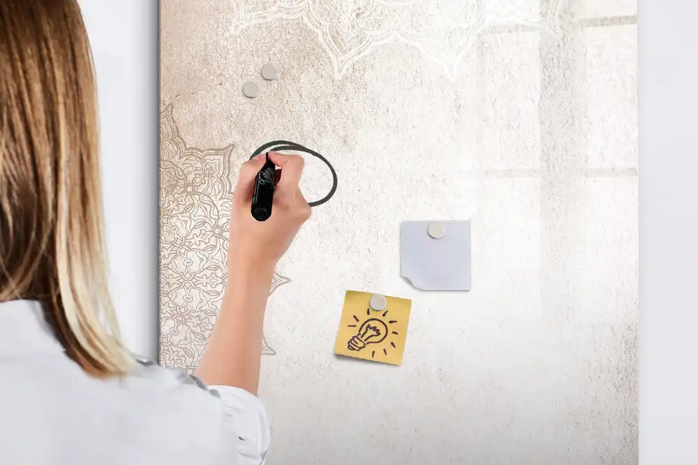 Tableau magnétique effaçable à motifs mandala