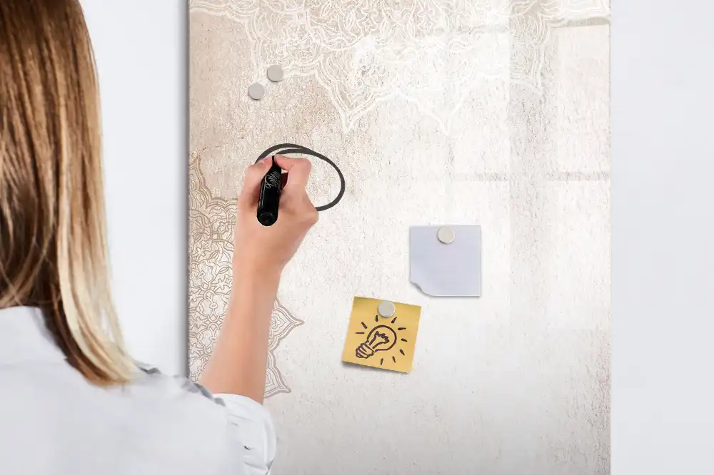 Tableau magnétique effaçable à motifs mandala