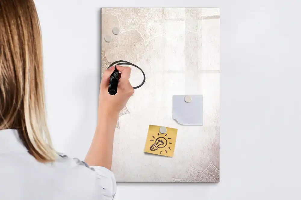 Tableau magnétique effaçable à motifs mandala