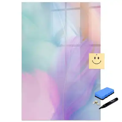 Tableau magnétique avec feutres aux teintes pastel