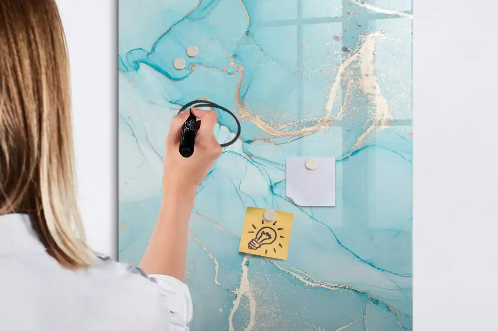 Tableau magnétique à dessin motif marbre