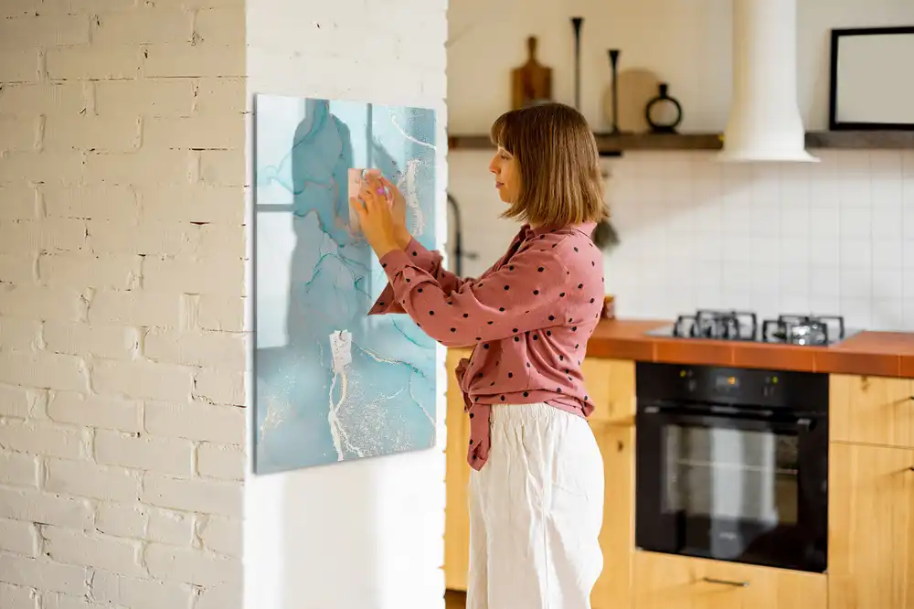 Tableau magnétique à dessin motif marbre