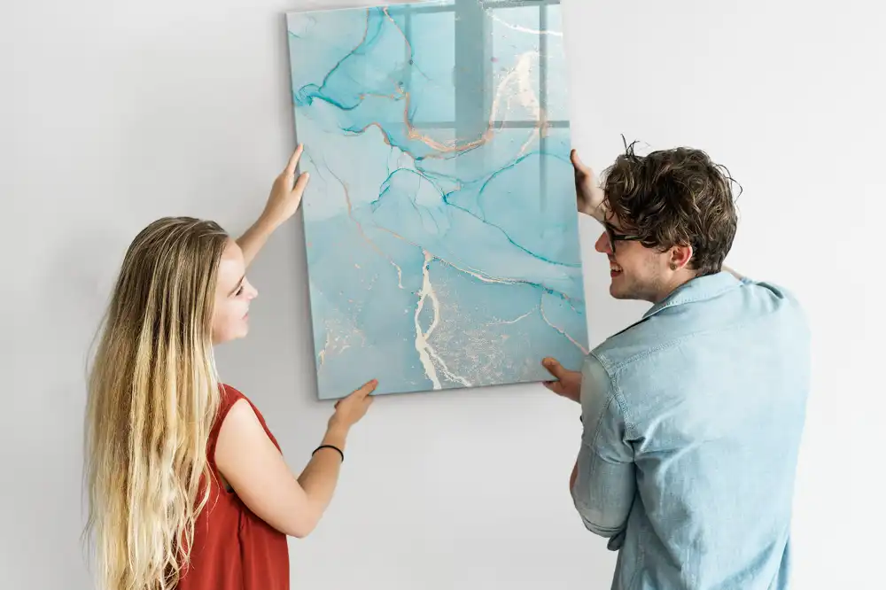Tableau magnétique à dessin motif marbre