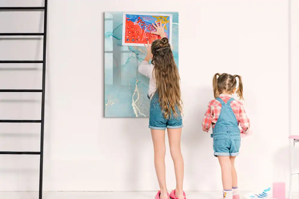 Tableau magnétique à dessin motif marbre