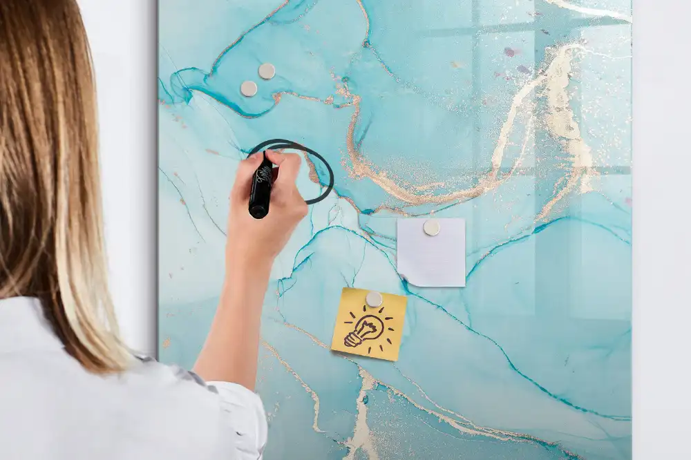 Tableau magnétique à dessin motif marbre
